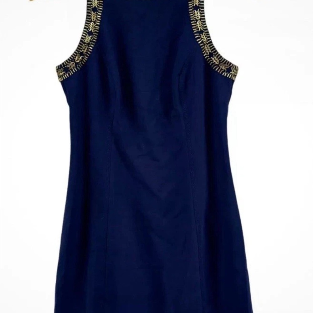 Lilly Pulitzer Navy Blue Dress with Gold Accents